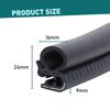 472" Seal Strip with Side Bulb U Shape Weather Stripping Trunk Rubber Edge Trim