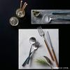 BELO INOX POLA Marble Cake Fork, 3 Pieces, Camel Brown