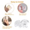 MOROBOR Self Adhesive Cabinet Pull Handle, 8pcs Transparent Acrylic Handles Concave Diamond Acrylic Knobs Cupboard Knobs Without Drill Handle for Kitchen Bathroom Mirror Door