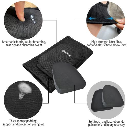 EULANT 2 Pairs Soft Elbow Pads for Children,Stretchy Elbow Protectors,Adults Cotton Elbow Guard for Volleyball Wrestling Scooter Skating Breakdance,Toddler Knee Pads for Crawling/Learning to Run