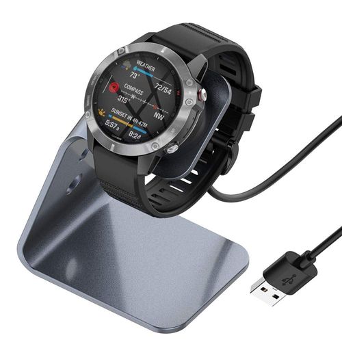 Miimall Garmin Charger Stand Garmin Charging Cable Charger Garmin Charger for fenix 7x/7s/7/ForeAthlete 245 Music/Venu 2 Plus/Approach S62/Garmin Instinct/Instinct2 (Gray)