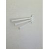 Patio Towel Holder Rack, Wall-Mount, 3 Bar (White)