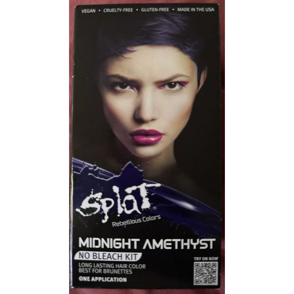 Splat Rebellious Colors Semi-Permanent Hair Dye Midnight Amethyst Purple New