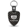 Jeep Gladiator Real Black Carbon Fiber Large Shield-Style Key Chain