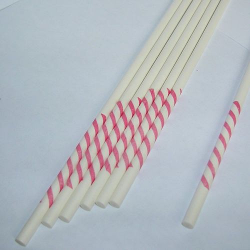 Weststone 100pcs 4 1/2" X 5/32" Lollipop Sticks for Cake Pops - Red Stripy Color