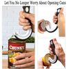 1pcs Ring Pull Can Opener, J-Shaped | Non-Slip Handle | Durable | Effortless for Cans