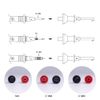 Haptufer Test Hooks Clips Universal Digital Multimeter Test Hook Straight Test Probe Extension Hook Needle 4mm