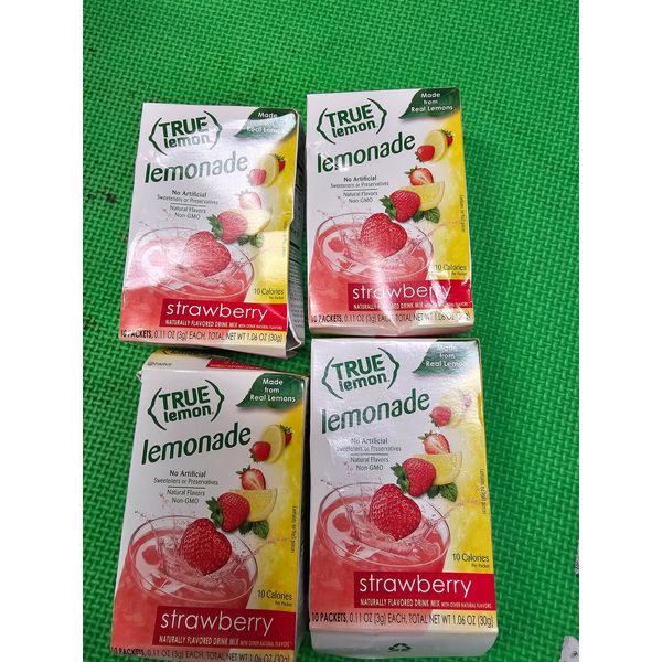 (Pack of 4)True Citrus STRAWBERRY LEMONADE  10ct each box