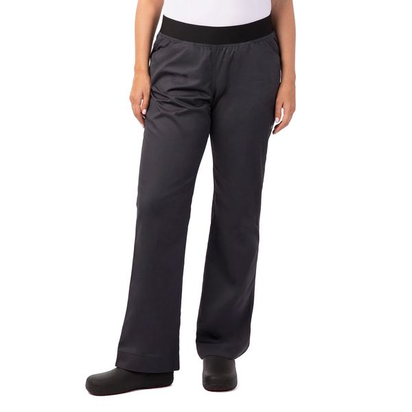 Chef Works Women's Lightweight Slim Chef Pants, Charcoal, X-Large