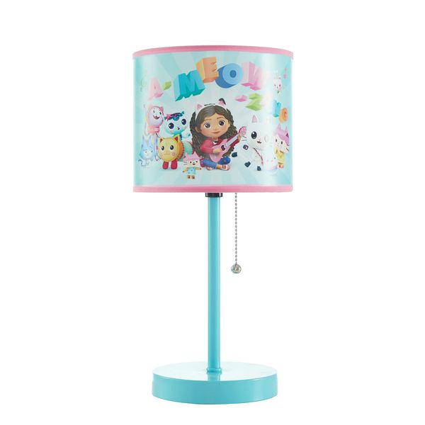 Idea Nuova Gabby's Dollhouse Stick Table Lamp for Kids with Pull Chain