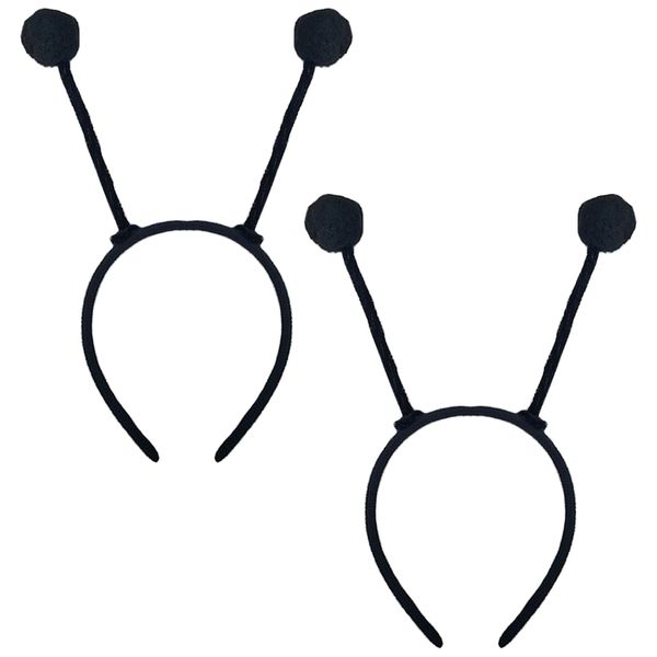 YAXAMING 2 Pcs Halloween Bee Antenna Headband Black Antenna Hair Hoops Animal Headpiece Hairband Hair Bands Women Christmas Cosplay Holiday Festival Parade Wedding Dress Up Birthday Party Accessories