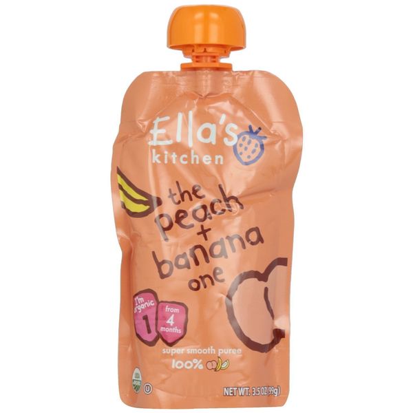 Ella's Kitchen Organic Peaches & Bananas Stage Baby Food 1 120g