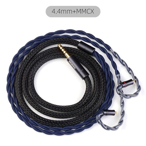 NICEHCKDragonSale in Ear Monitor Cable, 7N OCC Palladium Silver Alloy Mixed Earphone Upgrade Cords, 1.25m IEM Cable, Balanced Cables with 2Pin/MMCX for 7HZ Timeless AE TINHIFI T2 PRO (4.4mm MMCX)