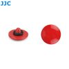 JJC SRB-B10R Brass Soft Release Button Fits Cameras with a Shutter Release Socket that compatible with a Mechanical Shutter Release Cable (Convex Surface) (Bright Red)