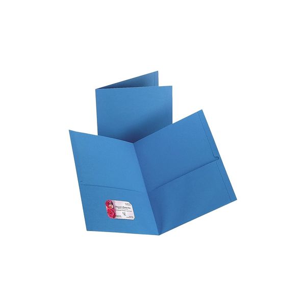 Staples 907693 2-Pocket Folder Light Blue 10/PK (13381-CC)