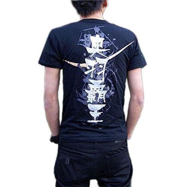 Daily necessities Short Sleeve T-shirt Sengoku Bushou T-shirt [Date Masamune Ou Ou Overlor] S Size Short Sleeve Black (Black) [U Neck Funny]