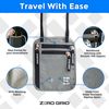 Zero Grid Neck Wallet w/RFID Blocking - Concealed Travel Pouch & Passport Holder (One Size, Ash)
