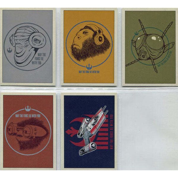 Star Wars Rise Skywalker May Force Be With You Complete 5 Card Chase Set