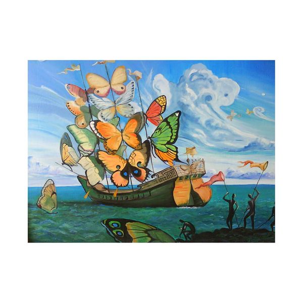 Spiffing Prints Salvador Dali - Butterfly Sails - Medium - Semi Gloss - Framed