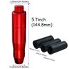 Temzzer Gear Shift Knob Long Button Car Shift Handle Aluminum Shift Lever Head Replacement for Most Automatic Vehicles (Red)