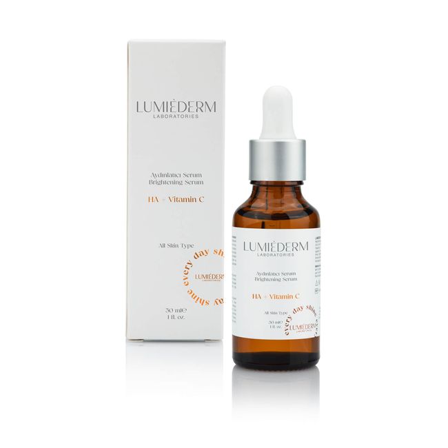 Hyaluronik Asit & C Vitaminli Aydınlatıcı Serum Cilt Sıkılaştırıcı Cilt Tonu Eşitleyici Dolgun Cilt, Yaşlanma Karşıtı ve Kırışıklık Karşıtı Yüz Serumu (30 ml)