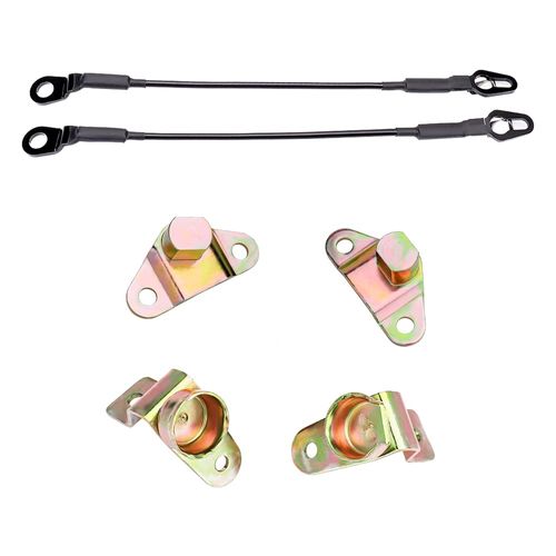 IRONTEK Tailgate Hinge Kit & Tailgate Cables Fit for Chevrolet (99-06 Silverado 1500/99-06 Silverado 2500), for GMC (99-06 Sierra 1500/99-04 Sierra 2500) Tailgate Hinge Kit & Tailgate Cables (2pcs)