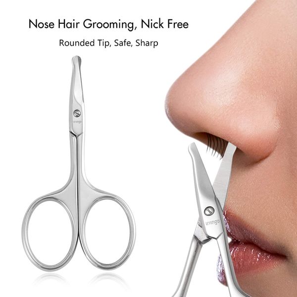 Manual Nose Hair Cutter with Care and Cleaning Brush, Washable with Water, Easy to Carry, Won't Damage Your Nostrils, Safety, Grooming and Cleanness with this single item, No Batteries Required