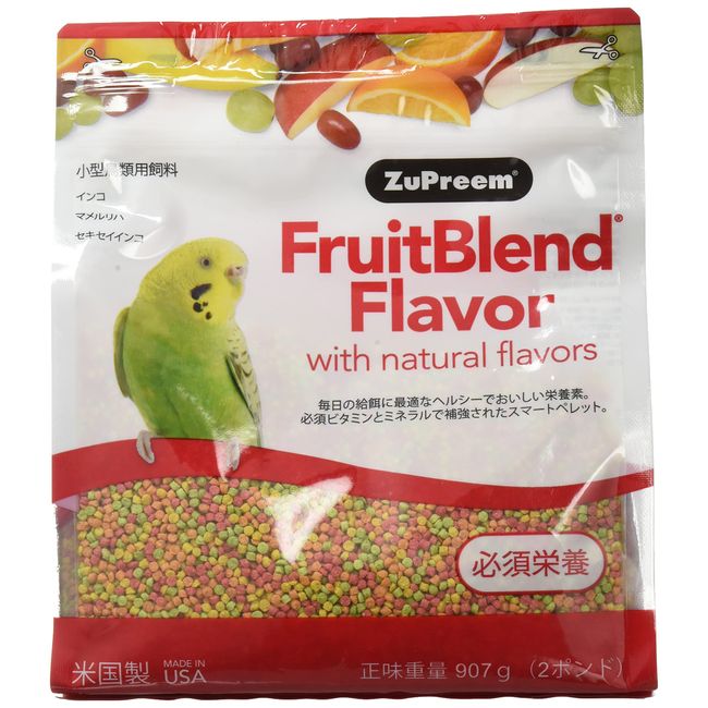 ZuPreem Fruit Blend S Sekisei Parakeet (Small Parakito), 32.0 oz (907 g) (Japanese Version), Fruit x 1