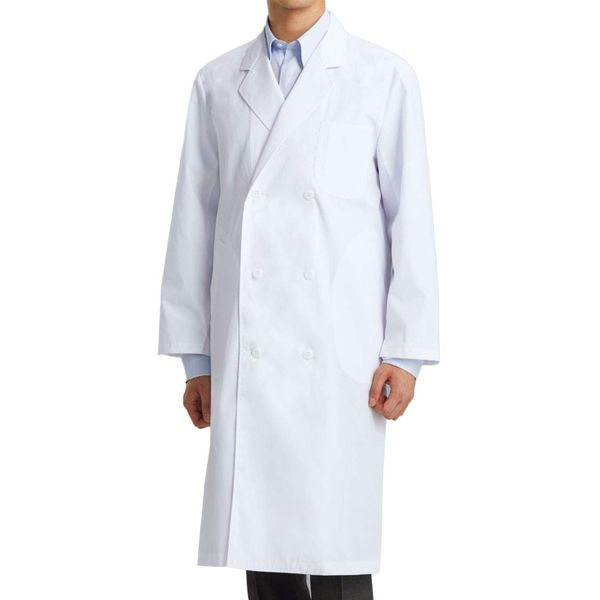 (kazen) kazen AP – Ron apuron Men's Medical Examination Cloth w Notebook White Coat Doctor Wear 115 – 30  - whites