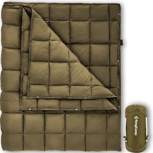 KingCamp Camping Blanket, Multi-Blanket, Throw, Cold Protection, Durable, Lightweight, Compact, Water Repellent, Washable, Storage Case Included, For Outdoor, Sleeping in Tent, Mountain Climbing, Camping, Sleeping in Car, Office , Home, Air Conditioner Pr