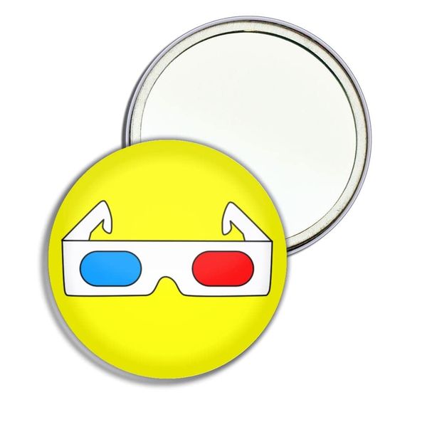 3D Glasses - 77mm Round Compact Mirror