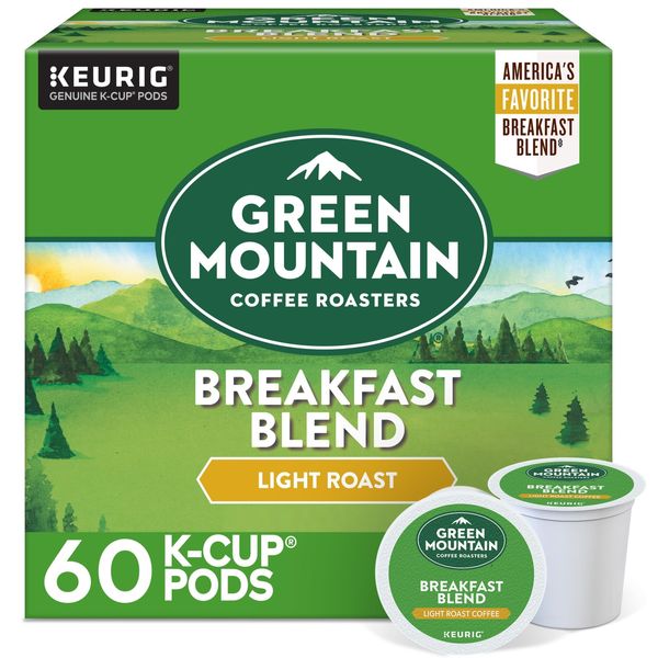 Green Mountain Coffee Roasters Breakfast Blend K Cup Pods 10 Count Light Roast