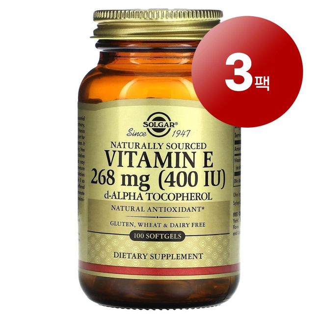 Wawa Market Solgar Natural Ingredients Vitamin E 268mg 400IU 100 Tablets 1 Pack