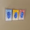 Triple Glove Box Holder Dispenser Clear with Divider Side/Top Load