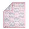 Grey and Pink Elephant and Zig Zag Crib Quilt by The Peanut Shell
