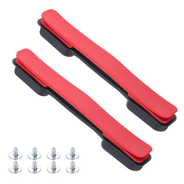 Sourcing Map 2 Pcs Luggage Handle Replacement - 8.5 Inch Suitcase Carry Strap, Plastic Pull Grip With Screws for Box Case, Bright Red