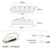 Alnicov 4 String Bass Guitar Humbucker Pickups,Silver