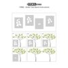 Triangle Tree with Ginko Stencil Pack - Mural Wall Decorations (10982) (X Large)