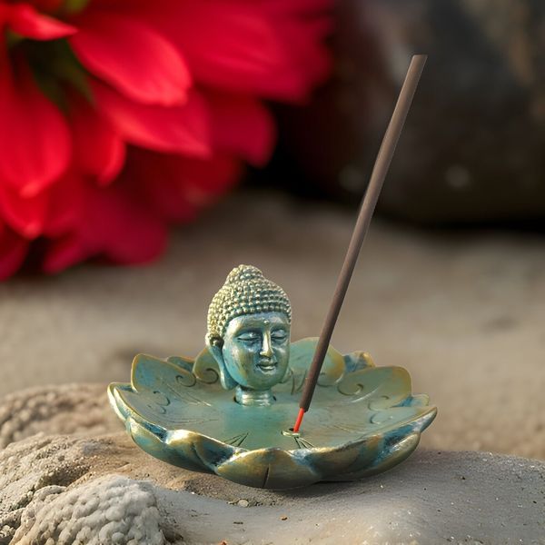 Incense Stick Holder Buddha Burning Joss Incense Burn Ash Catcher Home Decor