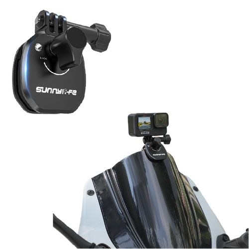 Motorcycle Windshield Clip Mount Aluminum Alloy for Gopro Hero 13 12 11 10 9 8, DJI Action 4 3 2, Compatible with insta360 X4 X3 X2 X RS Sports Action Camera