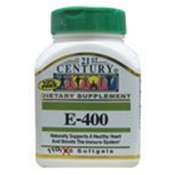 21st Century Vitamins Vitamin E 400 IU Softgels, 110 ct