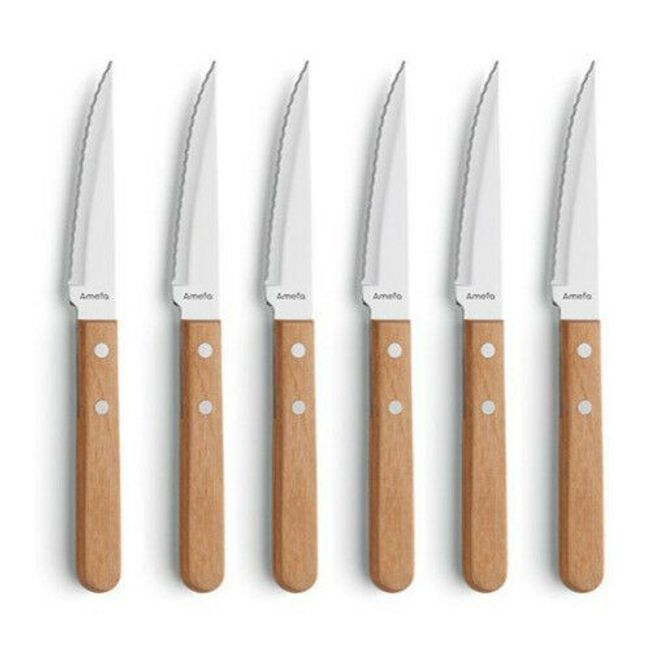 Amefa Steak Knives (Wood, Set of 6)