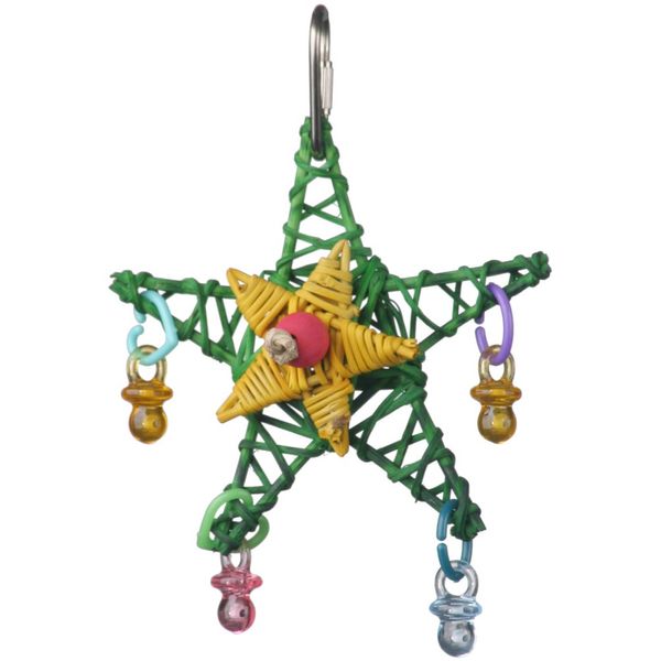 Super Bird Creations SB586 X-mas Star Bird Toy, Small Bird Size, 4.5" x 3"