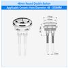 48mm Dual Flush Push Button, Replaceable Toilet Flush Button, Chrome Flush Water Tank Push Buttons Accessories for Closestool 2PCS