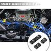 X AUTOHAUX 2 Set 8mm Car Engine Spark Plug Wire Separator Looms Divider Black