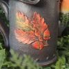 Vivid Arts - Blue Watering Can with Leaf Print - BS-WC06-D