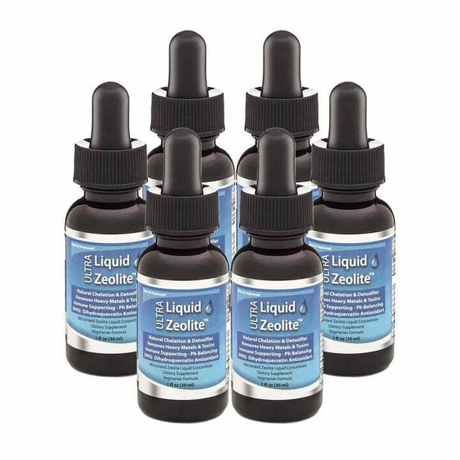 Ultra Liquid Zeolite Enhanced with DHQ SIX 1 oz Bottles safety-sealed  exp 2026^