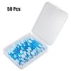 VOCOSTE 50pcs Dual Side Eye Shadow Sponge Applicator with Container Eyeshadow Brush Makeup Applicator Blue