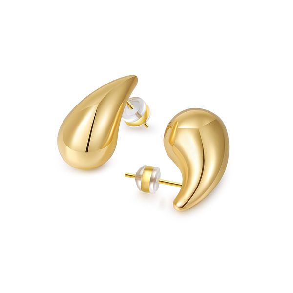 MOROTOLE Chunky Gold Hoop Earrings für Frauen Leichtgewicht Hypoallergen Hollow Ohrringe Teardrop Earrings Ohrring Dupes für Frauen Trendy