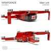Wrapgrade Skin Sticker Set Compatible with DJI Mini 2 (Super Red)
